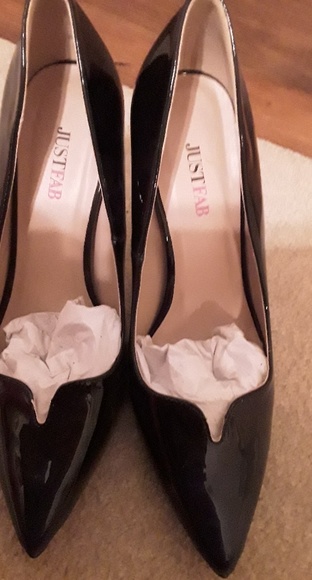 Ceely slate blue Just Fab heels 7.5 - Picture 6 of 8